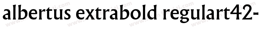 albertus extrabold regulart42字体转换